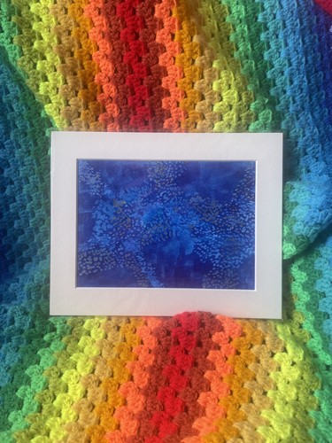 Acquerello blu con - , punti