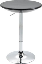 DecHome Tavolo Rotondo Bar Piano Girevole Altezza Regolabile Leva a Gas 505BK