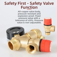 Brass heating system valve DN