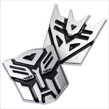 2X Adesivo Lega Metallo Transformers Autobot Illusioni 3D Cool Logo