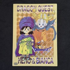 Hero & Bianca K-21 Dragon Quest V 5 Trading Battle Card Holo Prism Enix Japan
