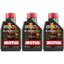 3x Olio Motore Motul 8100 X Clean Efe 5w30 Acea C2 / C3 100% Sintetico