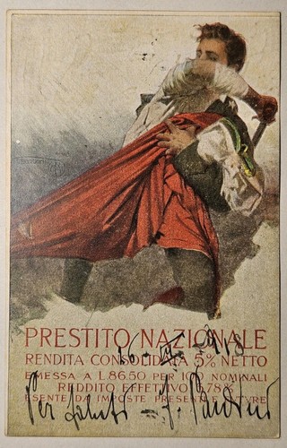 Cartolina propaganda prestito - cartolina,