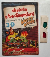 MIGHTY MOUSE 3-D I° fumetto tridimensionale Italia Ed. MONDIALI 1953 occhiali 3D