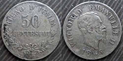 Italy centesimi 1863 - ,
