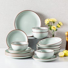 Set piatti in gres grigio