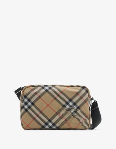 Borsa tracolla check sand - in,