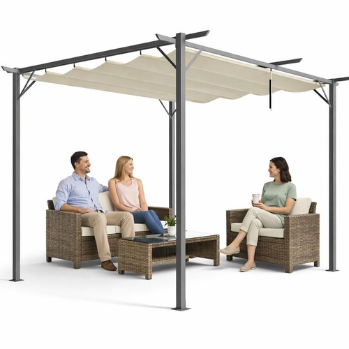 Bakaji gazebo pergola beige - bakaji,