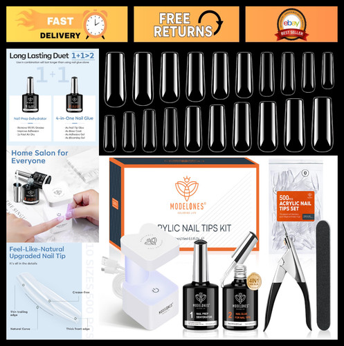 Nail gel kit with - nail,
