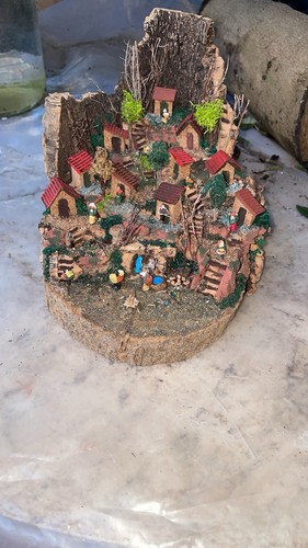 Presepe artigianale sughero - presepe,