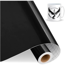 Vinile adesivo nero lucido per