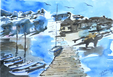 acquerello originale " porto