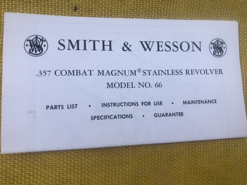 Smith wesson model no - &, no.66