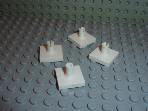 Lego white tile x - 2, with