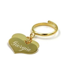 Anello 2 Ciondoli Cuore in