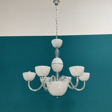 Lampadario vetro bianco - lampadario, e