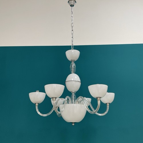 Lampadario vetro bianco e - lampadario,