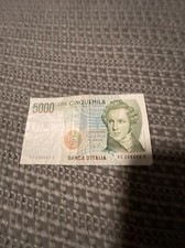 ITALY 1985 5000 LIRE NOTE /