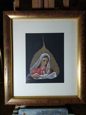 Quadro con foglia dipinta a