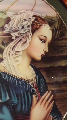 Antico dipinto ovale - ovale, arte