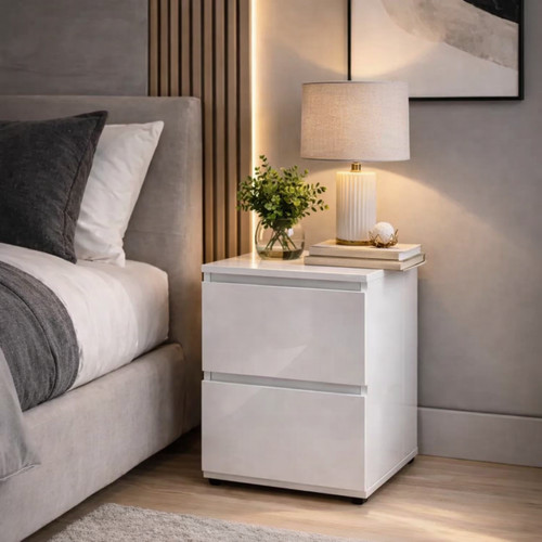 Comodino bianco lucido - , 2