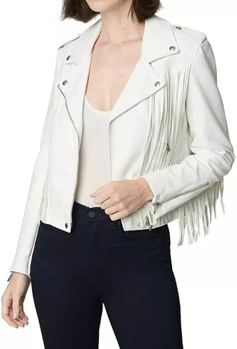Giacca donna bianca pelle - , di