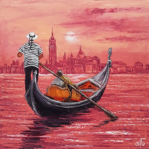 Venezia dipinto olio - , tela