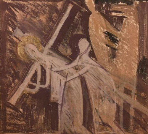 Cristo via crucis dipinto a - cristo, crucis,