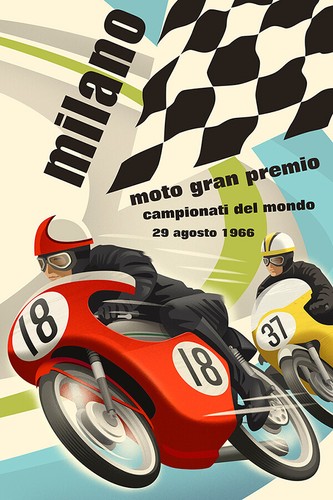 Poster milano moto gran premio - poster,