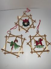 ORNAMENTI NATALIZI IN BAMBÙ come disegni scandinavi svedesi norvegesi danesi