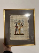Quadro egizio su papiro con