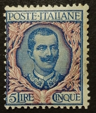 ITALIA REGNO 5 LIRE 1901