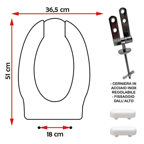 Sedile copriwater compatibile - sedile,