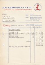 LANGSCHEID, fattura 1950