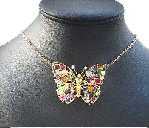 Collana farfalla vermeil - collana,