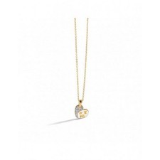 Collana donna cuore Rue Des Mille Jungle Tribe Argento 925 foglia d'oro GRJ-01 F