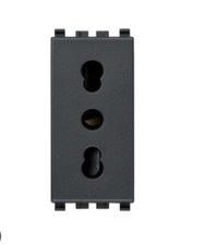 Vimar Eikon 20203 Presa Bipasso 2P+T 16A P17/11 grigio