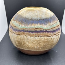 Caraffa olio vaso bocciolo ceramica arte rotonda firmata KAMINI CERAMIC vintage bellissimo 