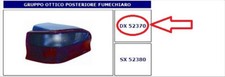 52370 FANALE POSTERIORE DX FUME' CHIARO S/PORTALAMPADA CITROEN SAXO 96- 99