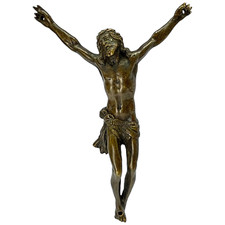 CRISTO IN BRONZO DORATO ANTICO