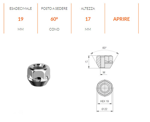 N200 dado ruota cerchi in - n200,