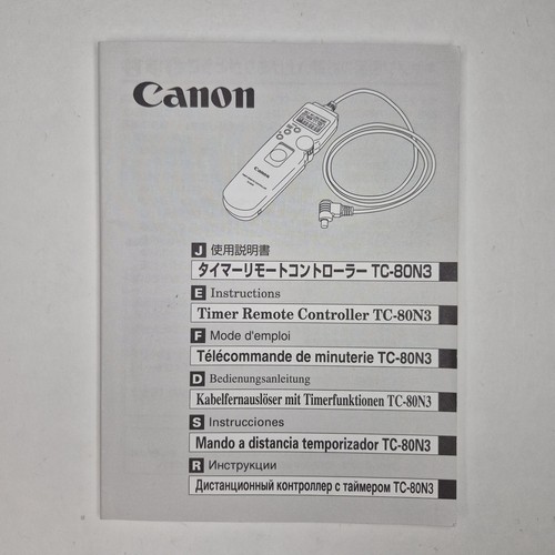 Canon 80n3 solo - tc-80n3, manuale