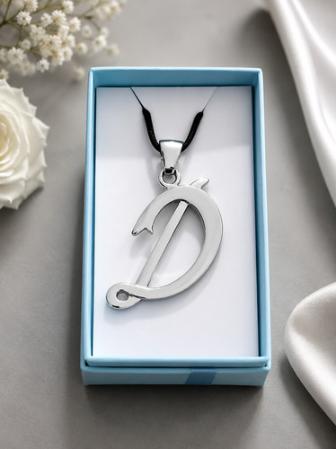 Collana iniziale ciondolo - iniziale, d