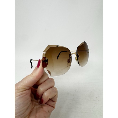 Vintage gold gradient rimless - gold,