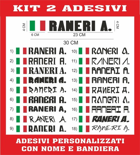 Adesivi nome bandiera - 2,