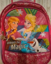 Zainetto Frozen - Scuola Asilo 30Cm Rosa e Viola con trolley