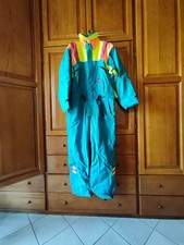Tuta da sci vintage Aesse XL anni ’80/’90 — turchese fluo, unisex, one piece