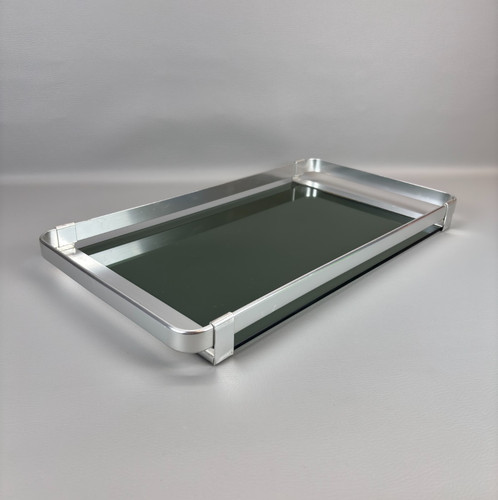 Vassoio vintage metallo vetro - vintage,
