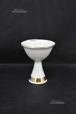 Alzatina In Ceramica CorOneTTi Cunardo Italy Beige Fascia Dorata 13X11CM