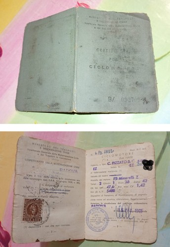 Libretto ciclomotore rizzato - libretto,